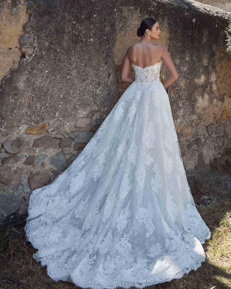 Calla Blanche 125247 - Cambria | Vintage Lace A-line Gown with Strapless Sweetheart Neckline, Size 14