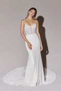 Justin Alexander Signature 99276 - Future | Fully Beaded Fit-and-Flare Gown with Exposed Boning, Size 12