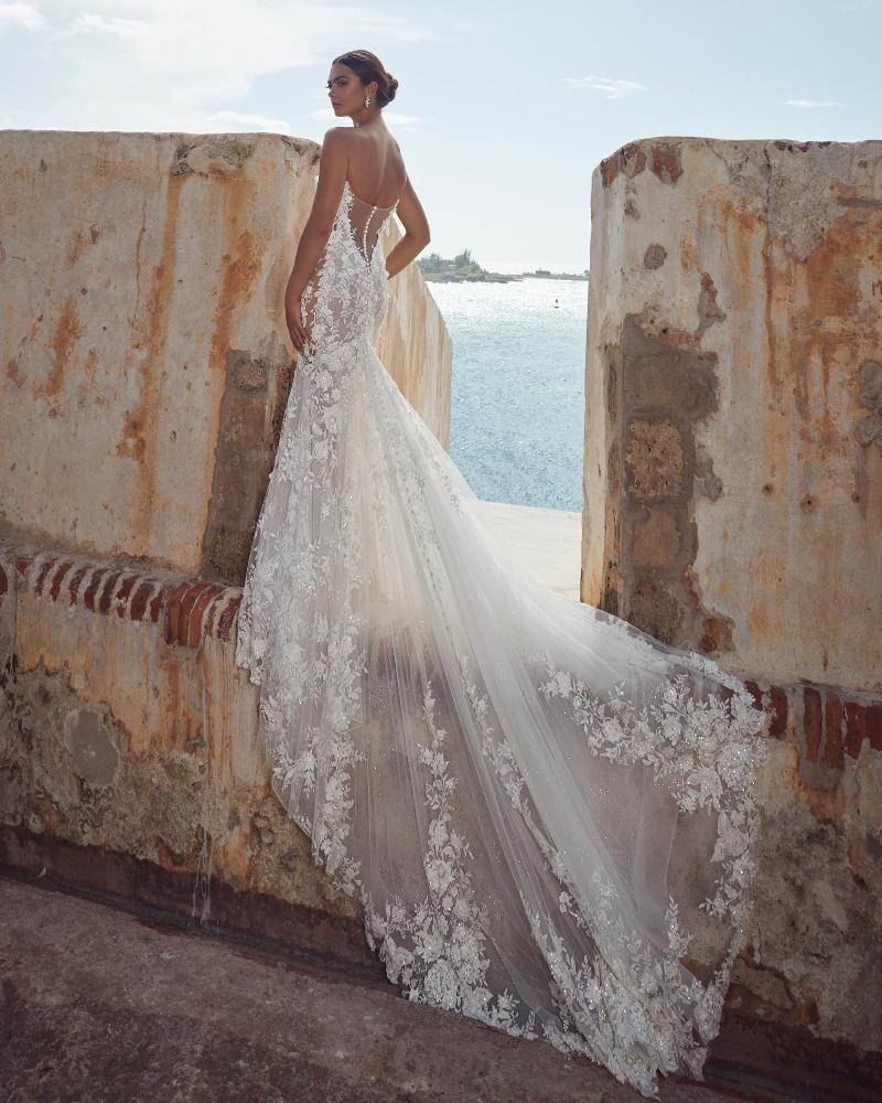 Calla Blanche 123124 - Glenda | Beaded 3D Lace Mermaid Gown with Illusion Side Cutouts, Size 14