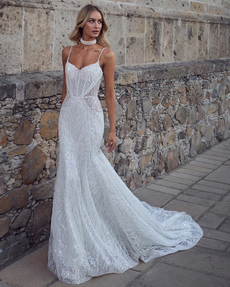 Calla Blanche 124249 - Juliette | Fully Beaded Mermaid Gown with Illusion Side Cut Outs and Low Back, Size 14