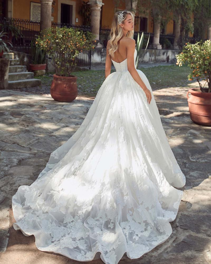 Calla Blanche 124239 - Ruta | Drama Strapless Scoop Neck Jacquard Ballgown with Pockets, Size 14